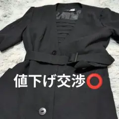 東京ソワールSOIR BENIR ブラックフォーマルワンピースロング半袖7号S