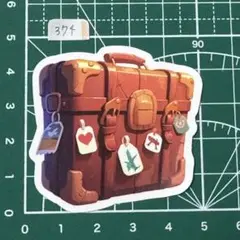 トラベルタグ付きスーツケースの旅行ステッカー