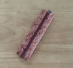 印傳　朱色　ペンケース