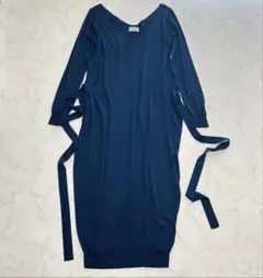 【近年モデル＊訳あり美品】JOHN SMEDLEY 長袖 薄手ニットワンピース