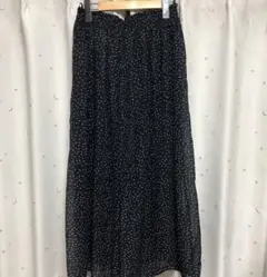 ドット柄 フレアキュロット