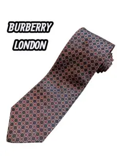 BURBERRY ブラウン パターン ネクタイ　シルク　イタリア