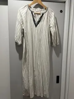 FREAK'S STORE ストライプ 七分袖ワンピース