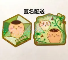 ちいかわ　キラキラ　ダイカットステッカー　くりまんじゅう＆シーサー　2種2枚
