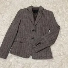 アンタイトル UNTITLED テーラードジャケット シルク混 ツイード