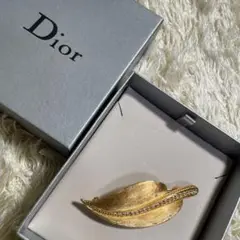 希少 クリスチャンディオール ヴィンデージ リーフデザイン ブローチ コサージュ