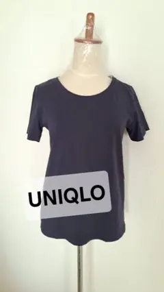 UNIQLO★ショートリーブTシャツ 紺 М レディース