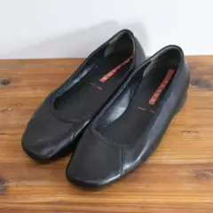 PRADA SPORTS レザー ヒール パンプス シューズ バレー ブラック