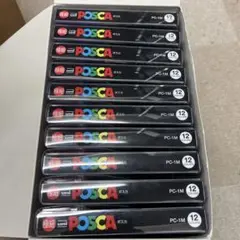 ポスカマーカーPOSCA PC-1M 12色 極細マーカーセット×10パック♫
