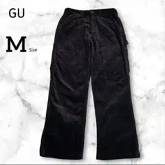 【ジーユー】GU コーデュロイペインターパンツ M ブラック メンズ
