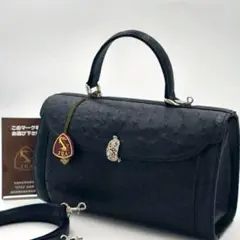 【美品 JRA認定】ショルダーバッグ オーストリッチ 2way フォーマル