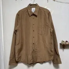 美品　INHERIT インヘリット　メンズ　カジュアル　リネン混　シャツ