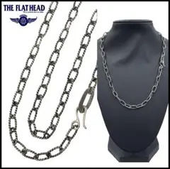 THE FLAT HEAD シルバー ロゴ 縄目 チェーン ネックレス 46cm