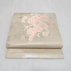 A-50 オーロラ 草花 グラデーション 九寸名古屋帯