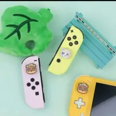 Switch シリコン あつ森 コントローラー ボタン カバー ジョイコン
