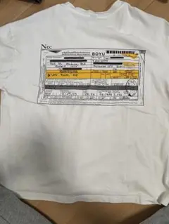 BEER 配送伝票デザイン Tシャツ ホワイト