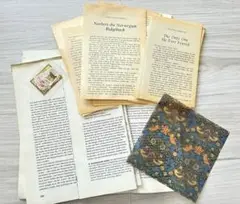 撮影背景　コラージュ素材　英字　洋書　ハリーポッター　ウィリアムモリス