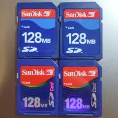 SanDisk 128MB SDカード 4枚セット✱