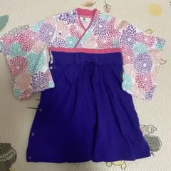 花柄着物スタイルドレス 95cm以下