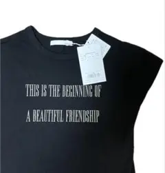 aunt maries ロゴTシャツ　黒　F 新品タグ付き