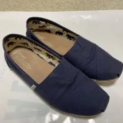 TOMS ネイビー スリッポン 27cm