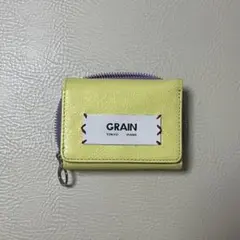 GRAIN グレイン チャオパニック 三つ折りバイカラーウォレット イエロー