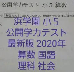 浜学園 小5 2020年 公開学力テスト 4教科