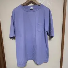 チャンピオン Tシャツ T1011 ポケット付 XL パープルUSA製 フェード