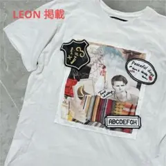 1PIU1UGUALE3RELAX ◆ アップリケ Tシャツ ワッペン　LEON