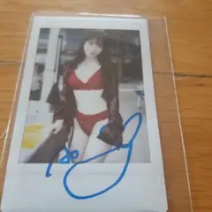 海老咲あおさん　DVD購入特典　赤ビキニ 　直筆サイン入りチェキ