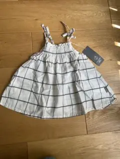 新品未使用　タグ付き　チェック柄ワンピース 70〜90cm