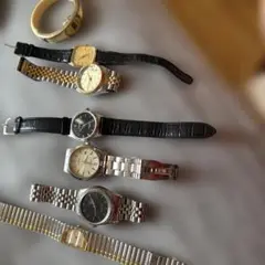 アナログ時計セット シルバー ゴールド　7点