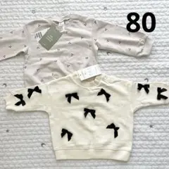 【新品・未使用】H&M エバークローゼット　薄手　トレーナー　スウェット　80