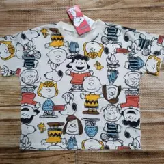 新品 未使用 スヌーピー 総柄 夏 半袖 Tシャツ 男の子 女の子 95