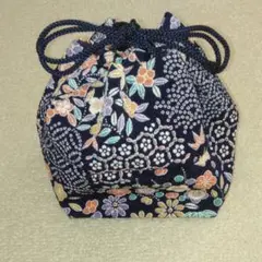 和装 巾着袋 紺