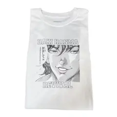 バキ 範馬刃牙 Tシャツ 範馬勇次郎 バキ道 ホワイト アニメ