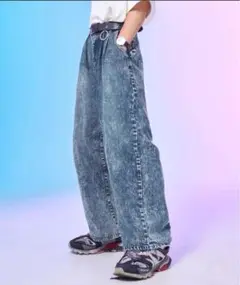 ADRER ハイウエスト ヴィンテージデニムパンツ