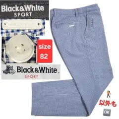 Black&White スポーツパンツ サイズ82　サッカー地　ストレッチ　春夏