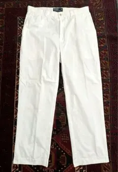 90s PoloRalphLauren ポロラルフローレン コットンチノパンツ白