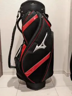 美品 ミズノ キャディバッグ 黒 赤