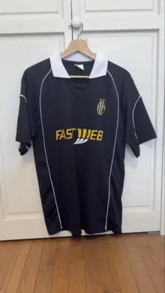 ユベントス FASTWEB サッカーシャツ 黒 半袖