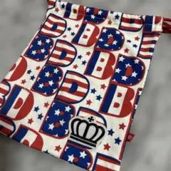美品BABYDO LLアメリカンスタイル 巾着袋バッグ 王冠刺繍22
