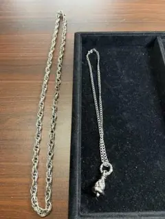 シルバー ロープチェーン ベル型ネックレス