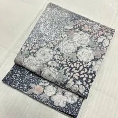 【中古品☆正絹】未使用！染ぼかし！ 手描き絞り辻ヶ花！おしゃれ袋帯