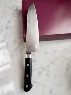 木屋　コスミック團十郎(全鋼)　鎌型包丁（三徳包丁）約180mm　手研ぎ済み