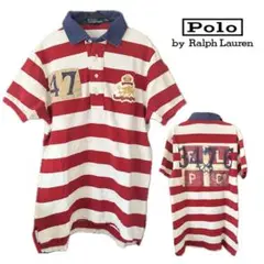 Polo Ralph Lauren ラガーシャツ L ボーダー 半袖ポロシャツ