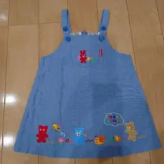 ミキハウス　ホットビスケッツ　ワンピース　夏に　　即決大歓迎　【美品】90
