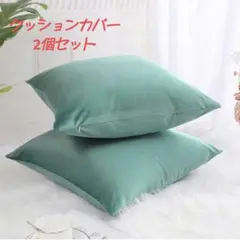 クッションカバー ベルベット 48x48cm 2枚セット ポリエステル