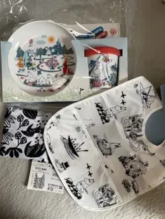 ムーミン 子供用食器3点セット 食事エプロン エコバッグ