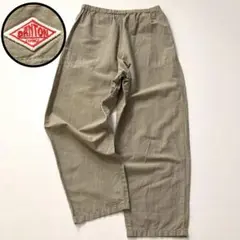 【美品】DANTON　近年モデル✨リネンコットンイージーパンツ オリーブ 36